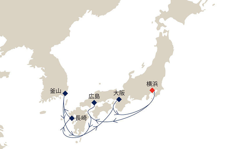 新緑の西日本周遊と韓国11日間航路
