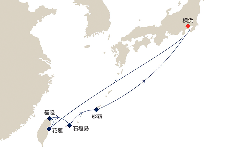 ゴールデンウィーク沖縄リゾートと台湾クルーズ10日間航路