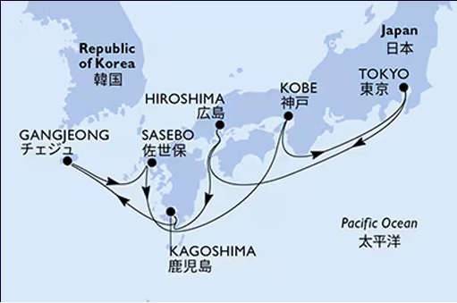 九州・韓国夏休みクルーズ