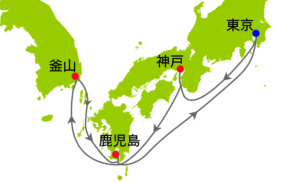 西日本・韓国クルーズ