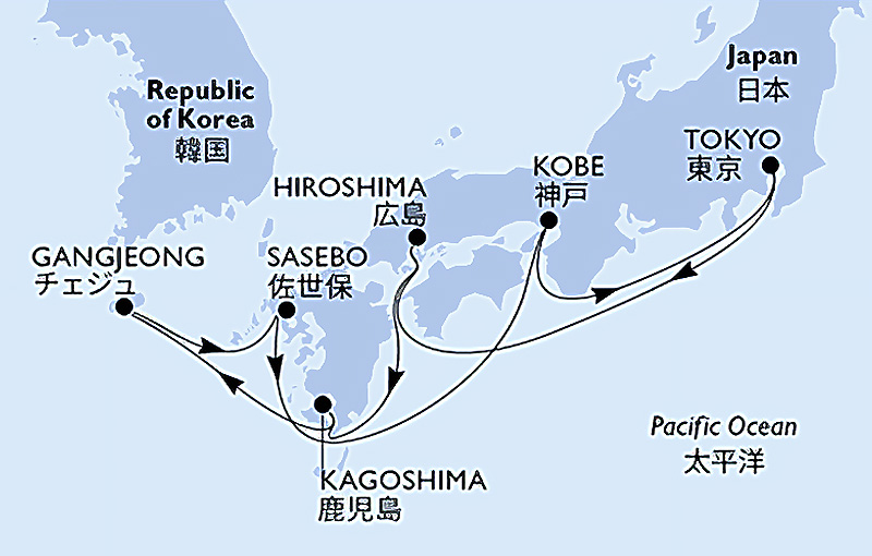 九州・韓国夏休みクルーズ